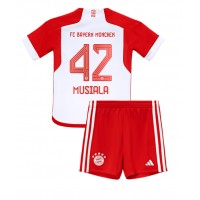 Bayern Munich Jamal Musiala #42 Hemmaställ Barn 2023-24 Korta ärmar (+ Korta byxor)